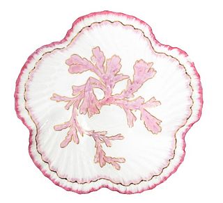 Antique Tiffany & Co. Brownfield Pink Oyster Plate