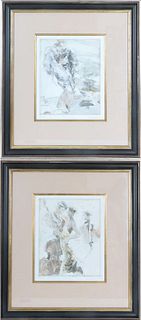 (2) 21st C. Figural Images, Signed Lithographs