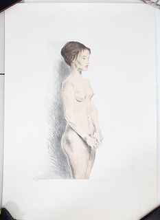 Raphael Soyer (1899-1987) NY, Nude Lithograph