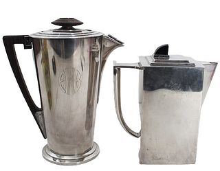 (2) Vintage Art Deco Coffee Pots