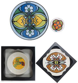 (4) Peter Max Ceramic Plates