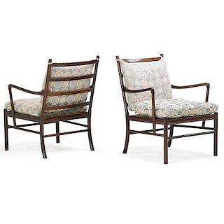 OLE WANSCHER Pair of Colonial lounge chairs