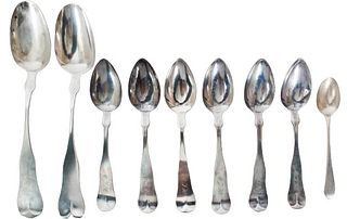 (9) Coin Silver Spoons, 6 OZT