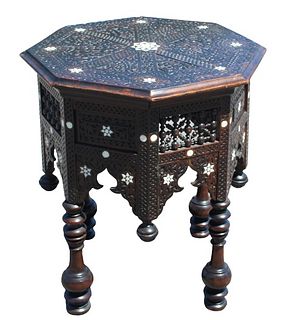 Anglo Indian Octagonal Tabouret Side Table