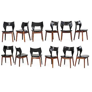 TOVE AND EDVARD KINDT-LARSEN Twelve dining chairs