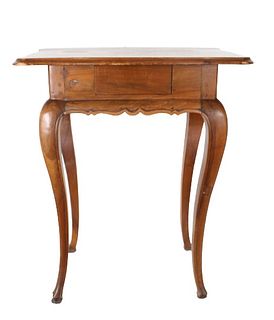 Italian 19th C One-Drawer Table