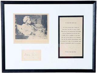 Samuel Clemens and Mark Twain signatures 1904