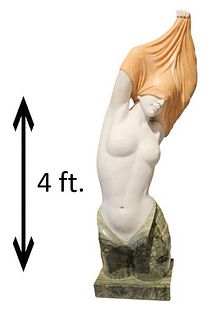 Italian Full Scale Mixed Marble Nude Female