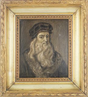Copy of Lucan Portrait of Leonardo da Vinci, O/B