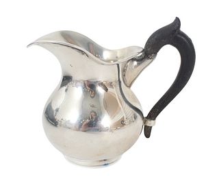 Sterling Silver Creamer w Wooden Handle, 2 OZT