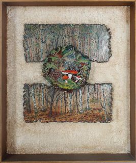 Jeanne T. Garrison Enamel on Copper Landscape