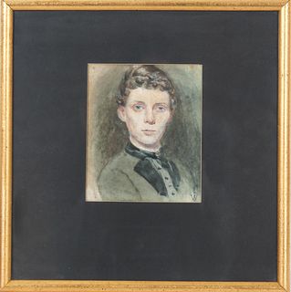 Finely Detailed Portrait, Pre-Raphaelite Style W/C