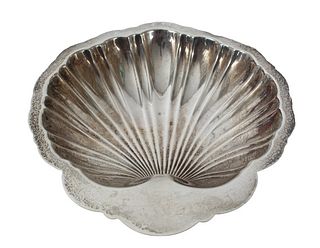 Sterling Footed Dish, Scallop Shell, 3.275 OZT