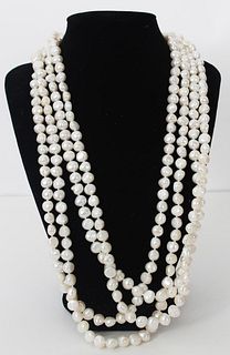 Exceptionally Long Strand of Freshwater Pearls