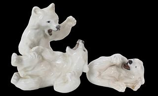 (2) Royal Copenhagen Polar Bear Figures