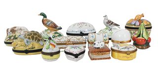 (14) French Limoges Porcelain Boxes