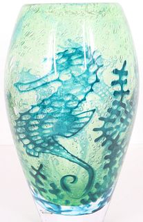 Olle Brozen Kosta Boda Large Sea Horse Vase
