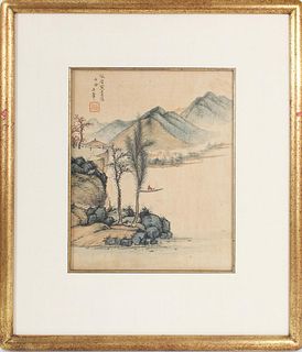 Wang Hui (1632-1717) Chinese Watercolor on Silk