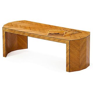 SILAS KOPF Representational marquetry coffee table