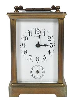 Antique Brass French Chiming Carriage Clock  Alarm