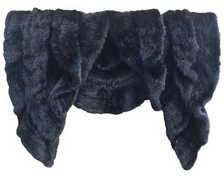Vintage Woven Fur Shawl Wrap