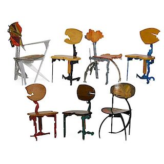 JAY STANGER Seven chairs