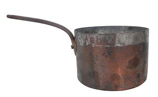 Antique Copper & Iron Cooking Pot