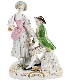 German Porcelain Couple Figurine