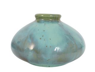 Vintage Fulper Turquoise Pottery Vase