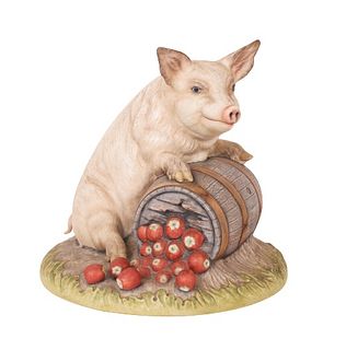 'Truffles' Porcelain Pig by Kazmar