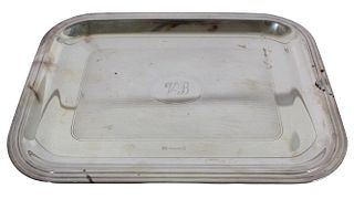 Christofle Silver Plate Monogrammed Tray