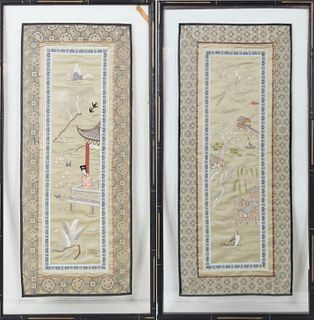 Pair of Chinese Embroideries