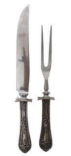 Sterling Handle Fork & Knife Serving Set