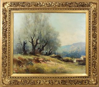 Landscape Oil on Canvas Signed Mercader
