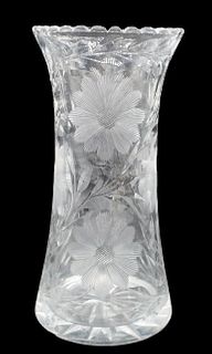 Fluted Cut Glass Vase