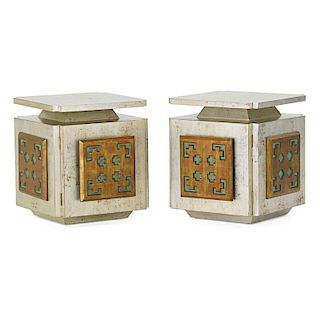 JAMES MONT Pair of side tables