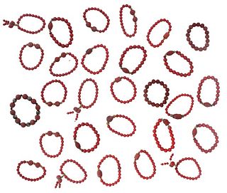 (28) Chinese Red Bead Bracelets