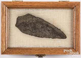 Prehistoric stone blade from near Albany, New York