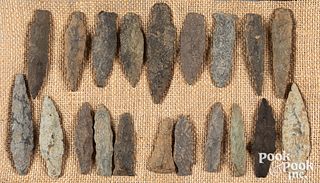 Group of Native American Indian stone points
