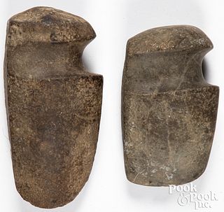 Two Pennsylvania 3/4 groove stone axe heads