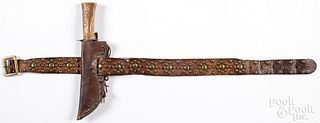 Native American Indian studded leather belt