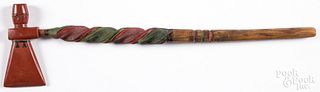 Native American Indian catlinite pipe tomahawk