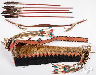 Native American Indian child's bow and arrow