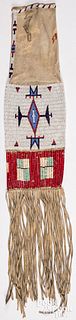 Oglalla Sioux Indian hide tobacco pipe bag