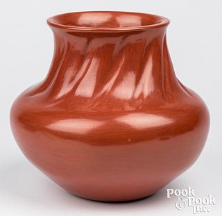 Santa Clara Pueblo Indian redware pottery olla
