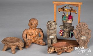 Six Pre-Columbian terra cotta artifacts