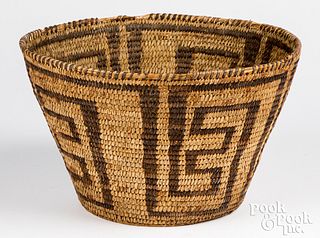 Papago Indian woven monogrammed basket
