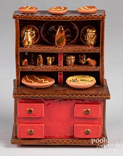 Lester Breininger figural redware miniature bank