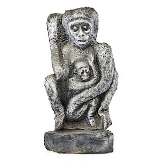 WAYLANDE GREGORY Sculpture, "Monkeys"