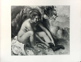 Pierre-Auguste Renoir (After)- Femme nue se chaussant